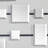 Corisande Metal Geometric Black Wall Decor with Square Mirrored Accents