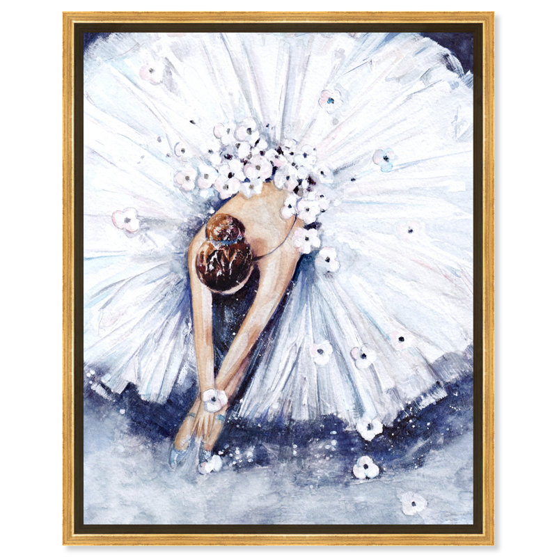 " Doll Memories - Ballerina " Painting Print, 36" H x 30" W , Gold Framed