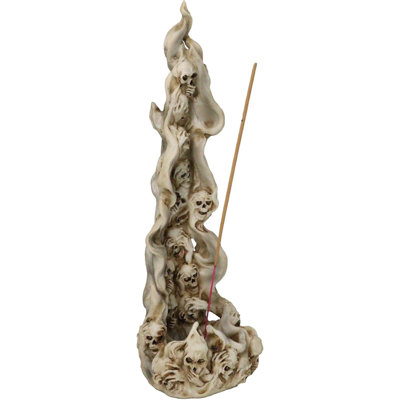 Figurine brûleur d'encens Ossuary Morphing Skulls