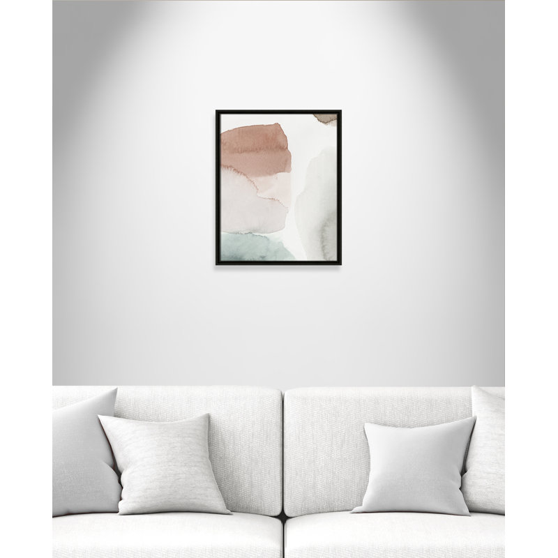Weslyn Hopeful II - Floater Frame Painting on Canvas, Espresso Framed, 21.5" H x 17.5" W x 2" D