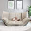 Lit de repos inclinable et pliable gris-1881687022