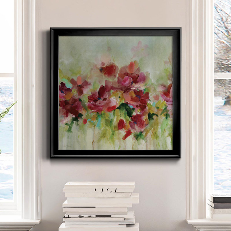 Garden Play I - Peinture sur toile encadrée, Noir, H 26,5 po x l 26,5 po x P 1,5 po