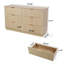 Commode à 6 tiroirs, commode double en bois 54 po pour chambre à coucher-751281183