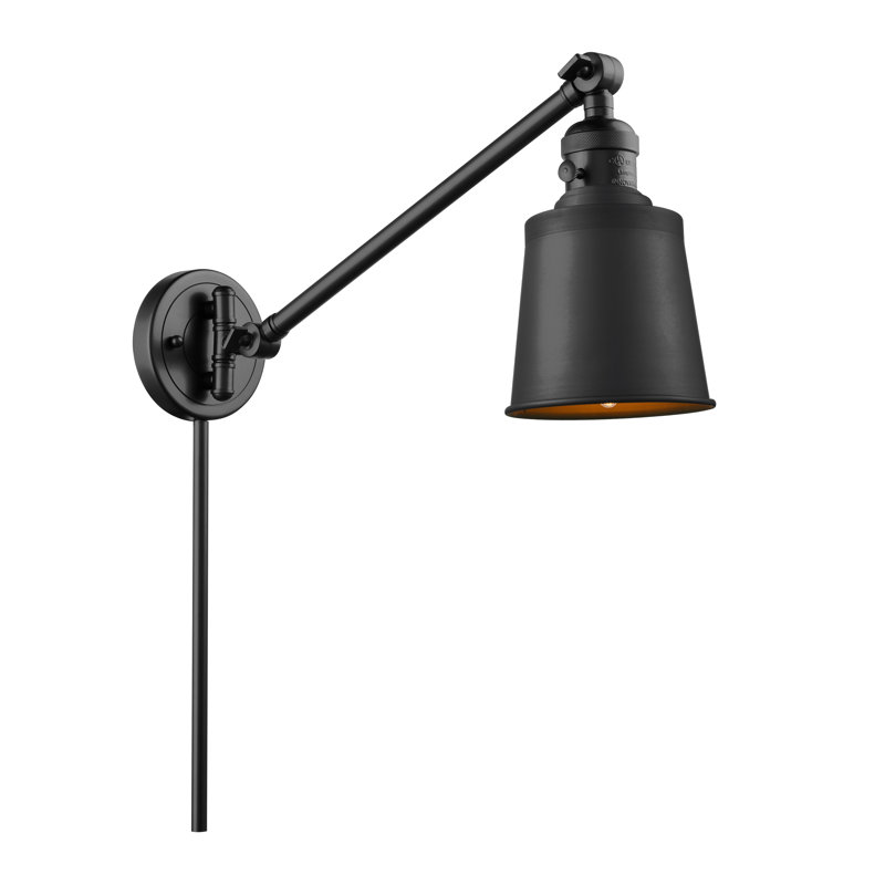 Shauna Swing Arm Sconce, Matte Black, Matte Black, Yes