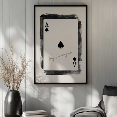 Monochrome Western Cards I Print