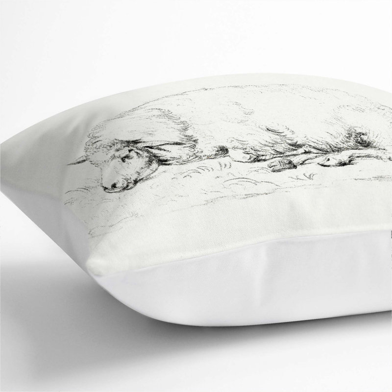 Square Throw Cushion, White, 40cm H x 40cm W x 15cm D