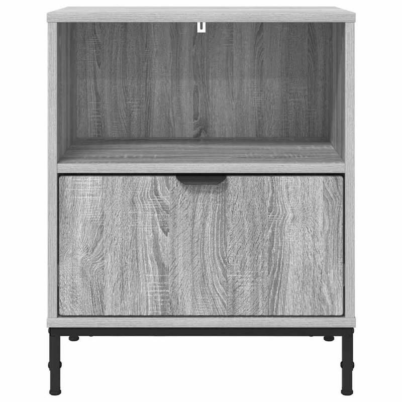 Bedside Table , Grey Sonoma