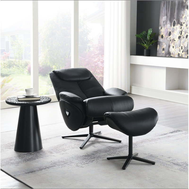 Fauteuil d'appoint pivotant avec repose-pieds Motion