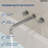 High-Flow Tub Filler 12" Long Tub Spout Wall Mounted 2-Handle Modern Bathtub Faucet Set with Ceramic Valve-111290440