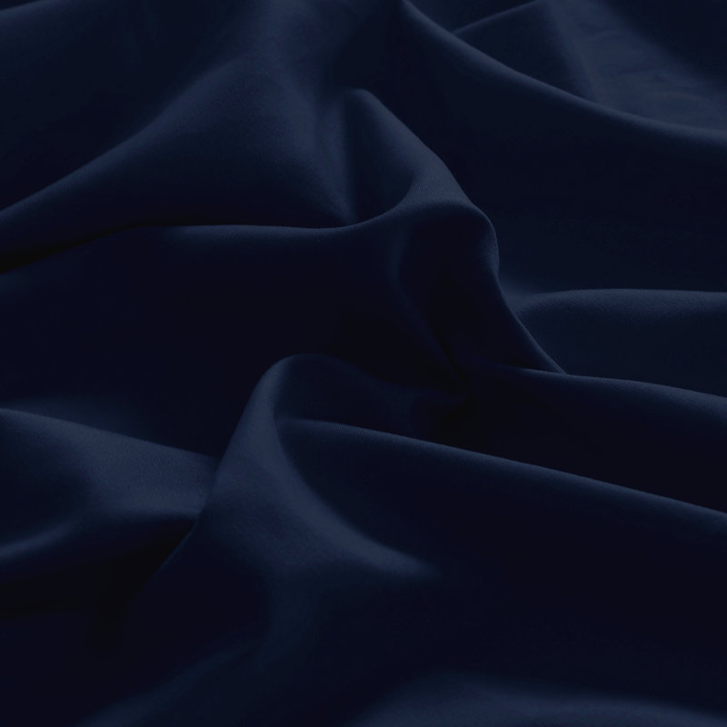 Drap simple en microfibre douce - Basics by Wayfair ™, Drap plat de taille très grand, Bleu marine