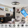 16" Led Flush Mount Ceiling Fan Light With Remote