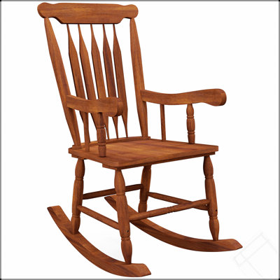 Outsunny Outdoor Wood Rocking Chair, 350 Lbs. Porch Rocker With High Back For Garden