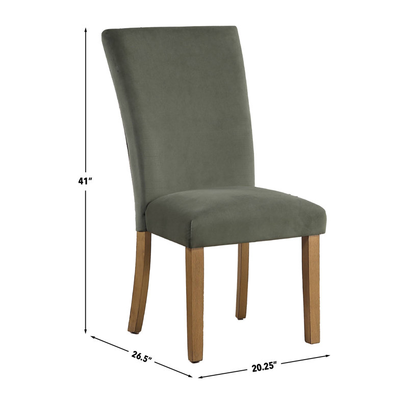 Artemis Velvet Fabric Side Chair, Sand, Velvet Green