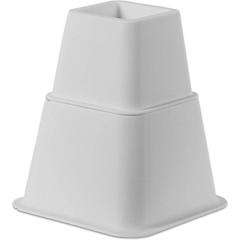 8'' Bed Risers, 8" H x 7.5" W x 14" D, White