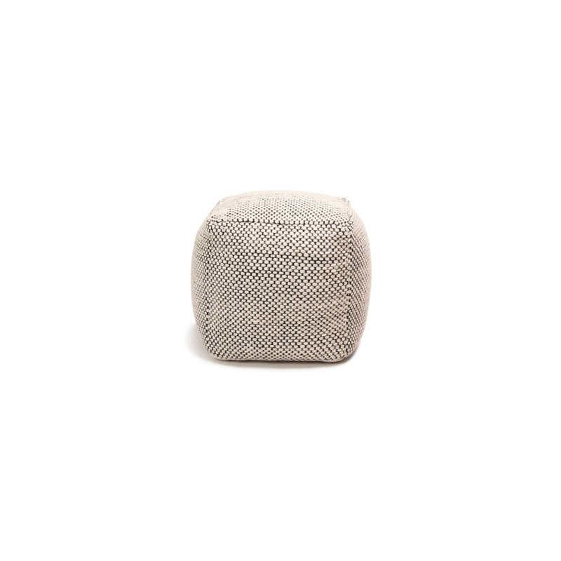 Rosilynn 45cm Wide Footstool Ottoman, Black & Natural