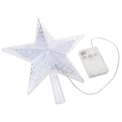 Decorative Star-shaped Christmas Tree Topper with LED Lights