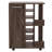 Bar Cart Wells, Four Casters, Dark Walnut Finish-233584250
