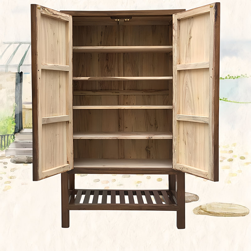24 Pair Solid Wood Shoe Storage Cabinet