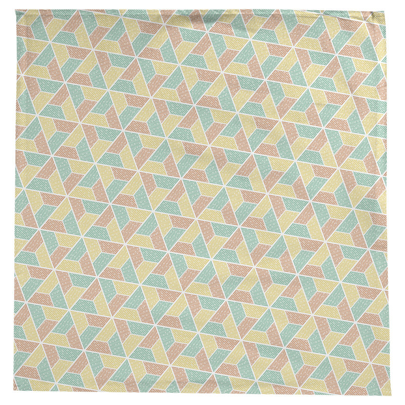 Nappe trapézoïdale Leffel, Vert / jaune / orange