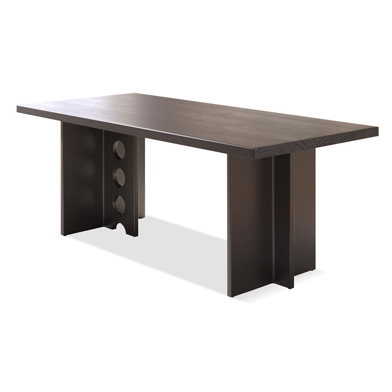 Bureaux rectangulaires noirs en bois massif, H 29,53 po x l 62,99 po x P 31,5 po