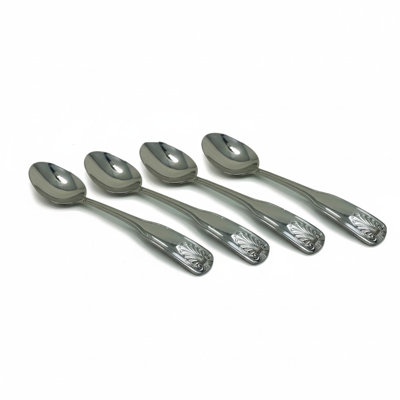 4 Pc Stainless-Steel Heavy-Duty Dessert Spoons