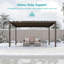 Pergola métallique à lames orientables avec éclairage solaire DEL et toit réglable-135824156-135824158