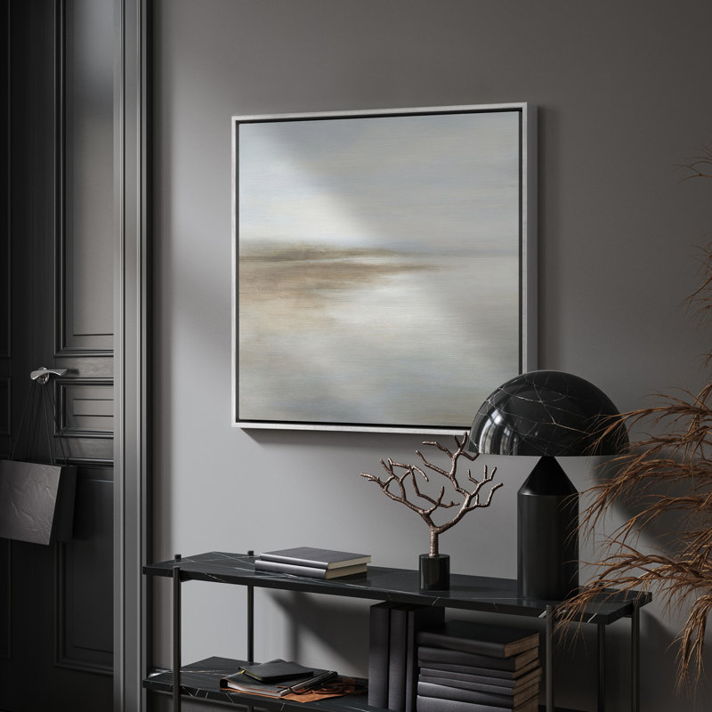 Art mural encadré abstrait rétro antique classique pour chambre à coucher, H 16 po x l 16 po, Blanc