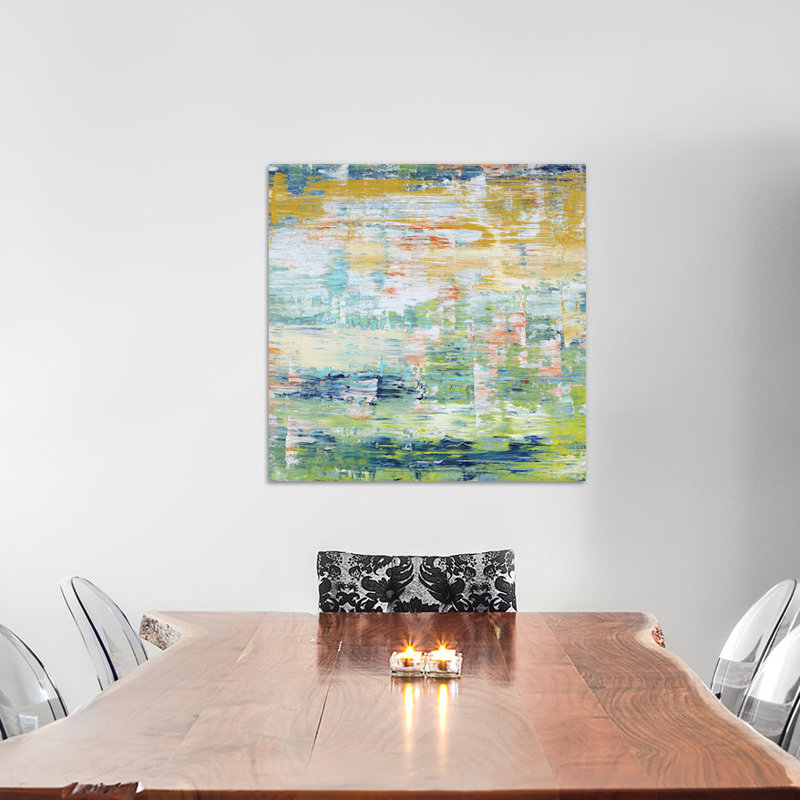 Reflections, reproduction d'art sur toile tendue, H 18 po x l 18 po x P 1,5 po, Toile encadrée noire, Pas de tapis