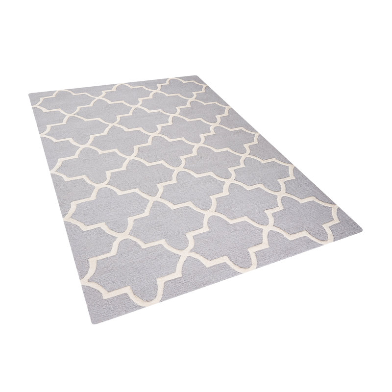 Jalyn Geometric Wool Hand Woven Area Rug, Rectangle 140 x 200cm