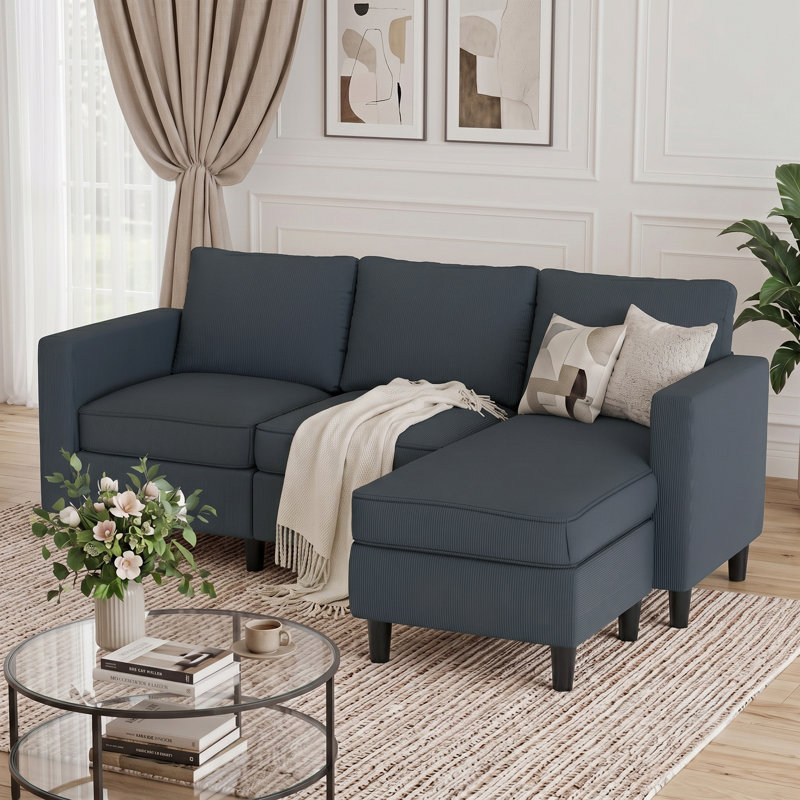 Canapé rembourré 73,6 po, Dark Grey