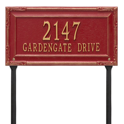 Plaque d'adresse sur 2 lignes Gardengate