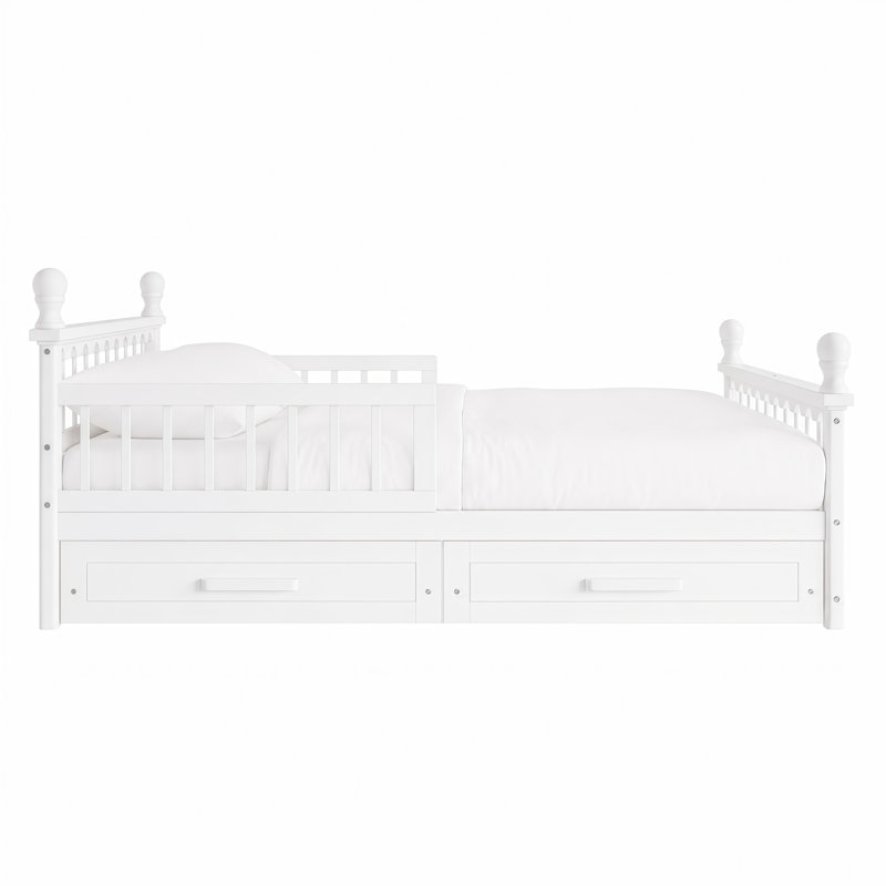 Lit plateforme pour enfant Sawyer, Lit simple, Blanc