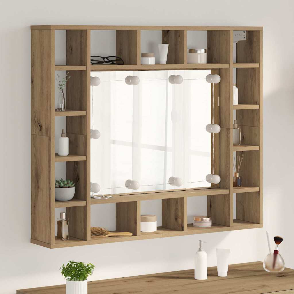 Mirror Cabinet 91 X 15 X 76.5 Cm Engineered Wood