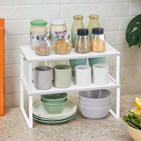 Stackable Cabinet Organizer Shelf (Set Of 2)