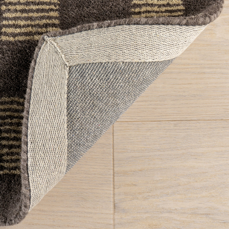 Quince Checkered Wool Area Rug, Rectangle 9' x 12'