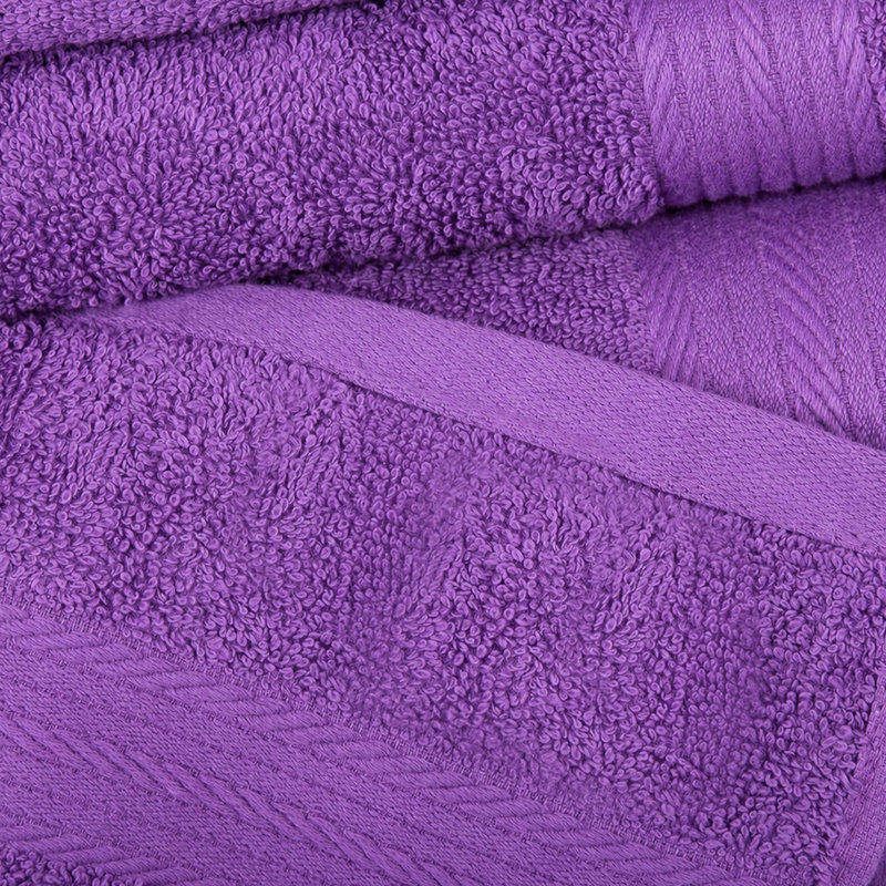 Lingettes 100% coton 600 g / m² 12 x 12 pouces, absorbant doux et à séchage rapide, Mauve, Ensemble de serviettes 200 pièces