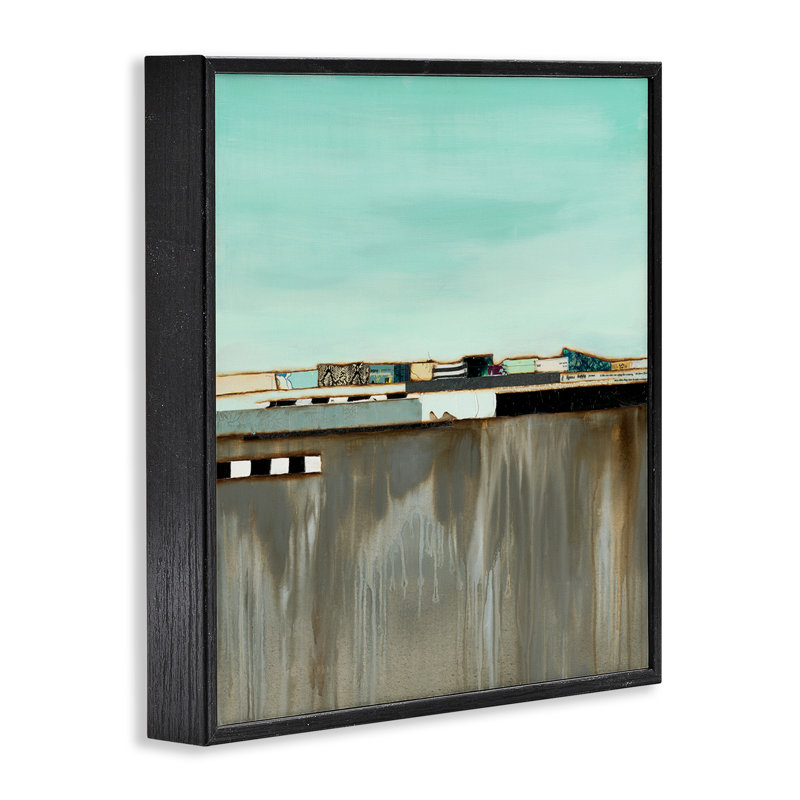 Collage numérique unique de giclées par Laura Van, Giclée encadrée noir minuit, H 17 po x l 17 po