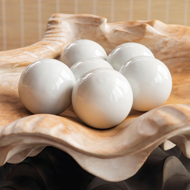 Farrell Decorative Ball Set, White Solid
