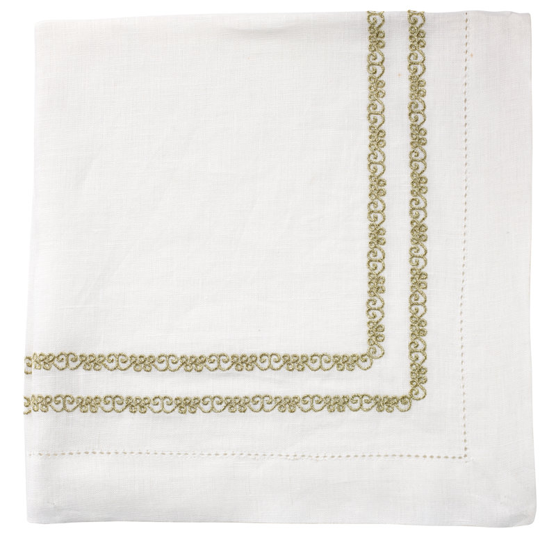 Chain Link With Faggoting Linen Napkin