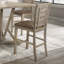 Ensemble de 2 chaises de salle à manger à hauteur de comptoir style campagnard rustique d'aspect vieilli en bois massif