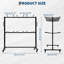 Chariot pliant robuste pour roulettes avec roulettes, chariot de rangement d'une capacité de 400 lb pour 42 chaises ou 12 tables, chariot roulant polyvalent avec housse de protection, 2 couches