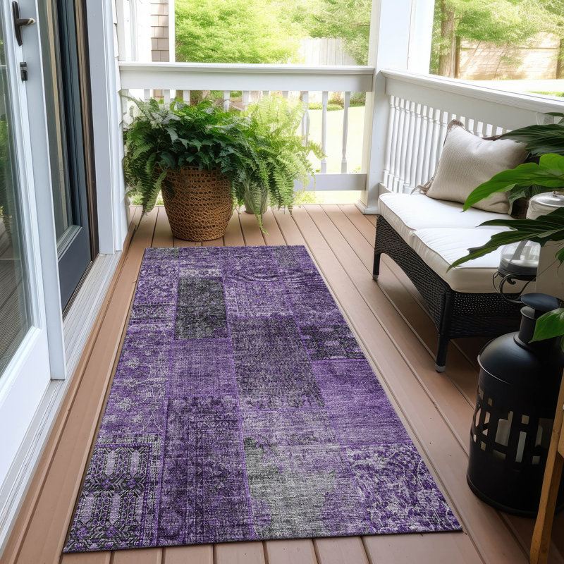 Tapis intérieur / extérieur Manushri, Tapis de couloir 2 pi 3 po x 7 pi 6 po