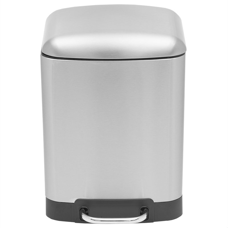 Poubelle à pédale en acier inoxydable 6 litres Seema Rebrilliant, 1.59, H 12,5 po x l 9 po x P 8,5 po
