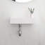 Lavabo de salle de bain mural rectangulaire en céramique blanche, trou de robinet simple 14,57 x 7,28 pouces | Idée de cadeau