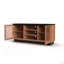 Console de meuble télé pour téléviseur, sans assemblage requis, avec finition bourbon (meuble télé)-1709983053