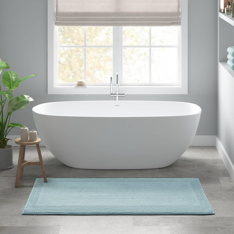 Tapis de bain réversible 100% coton touffeté 3000 g / m², Simple - L 29 po x l 24 po