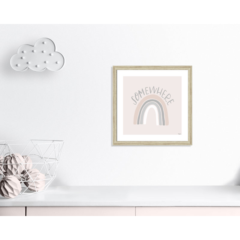 Somewhere Plants & Flowers, 24.5" H x 24.5" W x 0.63" D, Beige Flat Framed