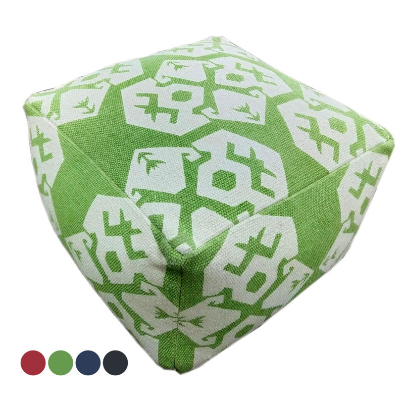 Darrion 55cm Wide Pouffe Ottoman, Green