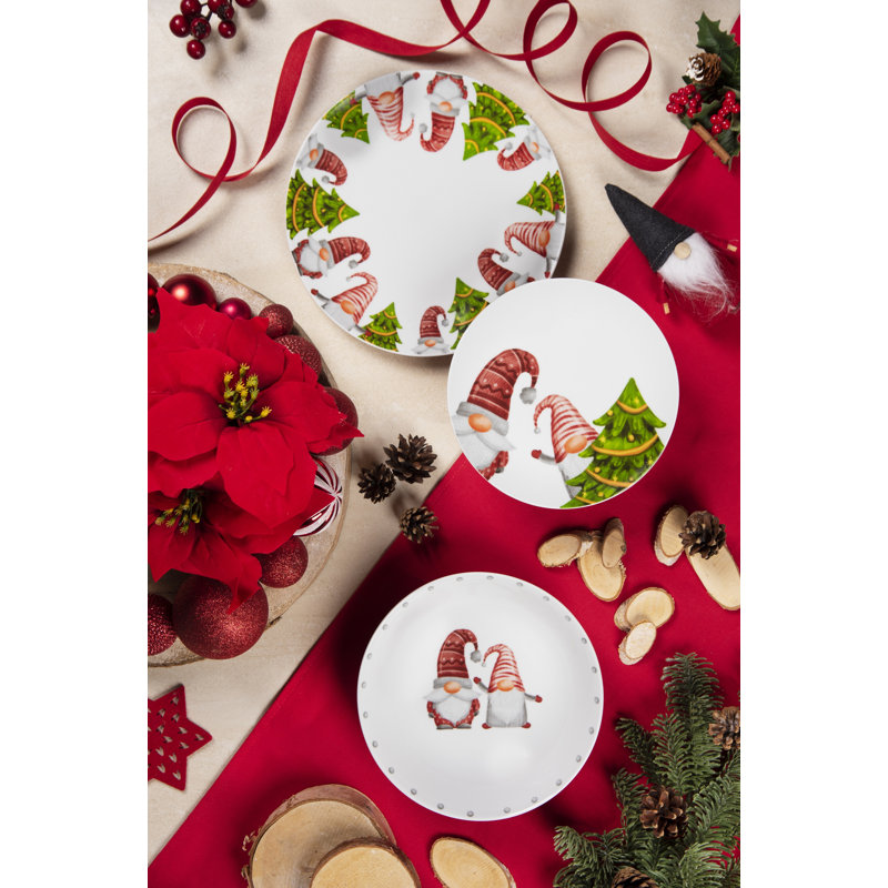 Gnomo Friends Dinnerware Set 12 Piece - Service for 4