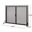 Pare-étincelles en fer noir mat - Protégez votre espace, H 30,95 po x l 39,03 po avec cadre de protection rectangulaire
